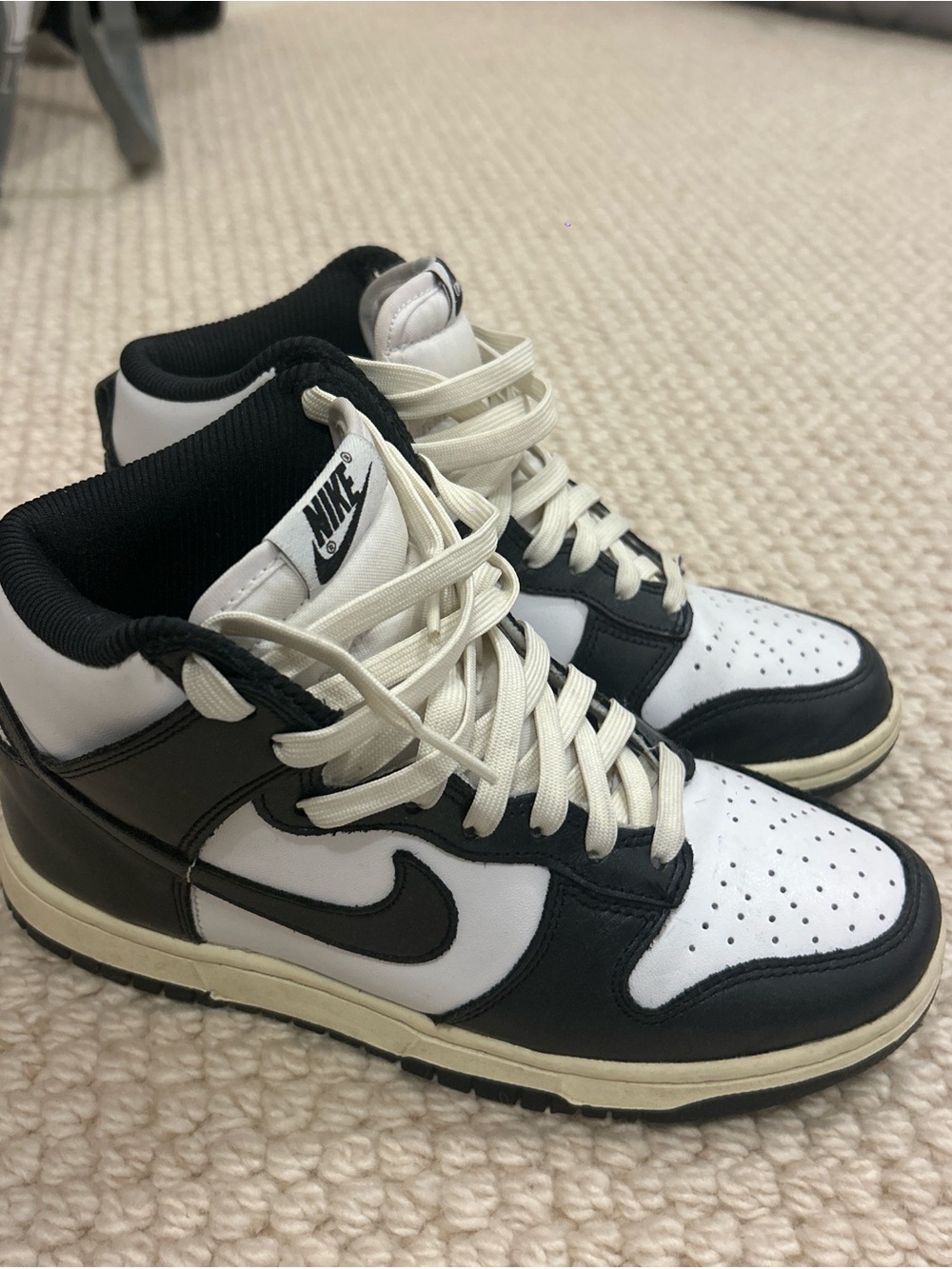 Nike Black and White High-Top Sneakers